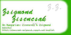 zsigmond zisencsak business card